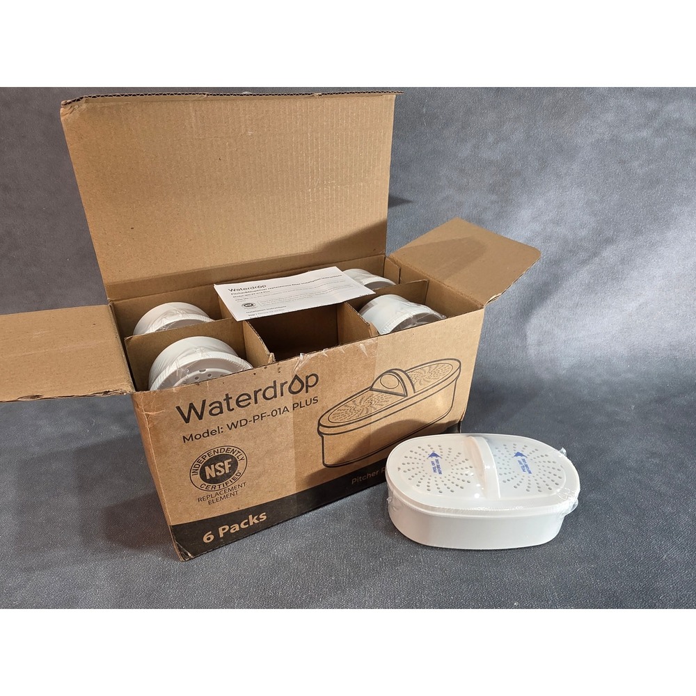 Waterdrop WD-PF-01A PLUS Pitcher Replacement Water Filter 6 Pack NSF Certified